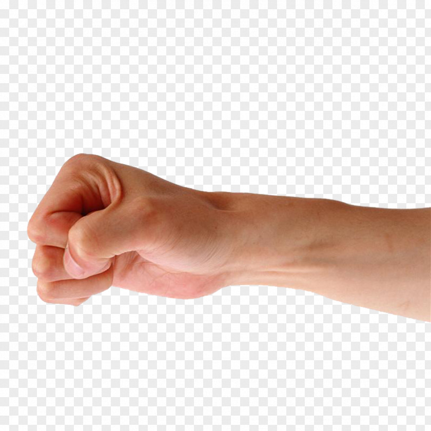 Man's Hand Finger Punch PNG