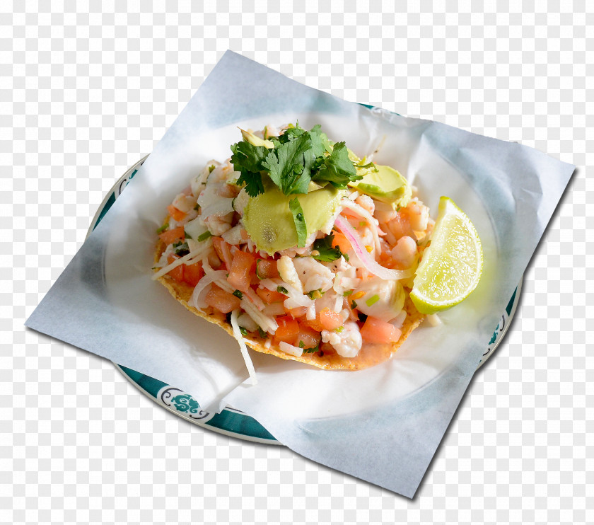Seafood Cuisine Thai Tostada Salad Garnish PNG