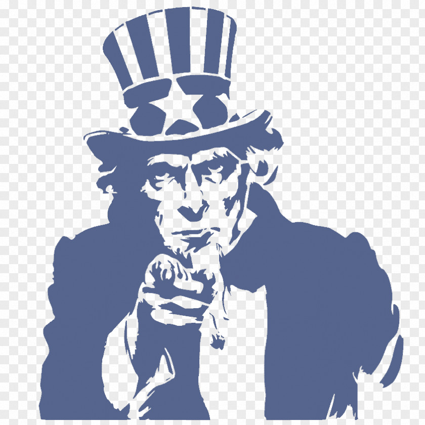 Vector Poster Template Uncle Sam Stencil Art United States PNG