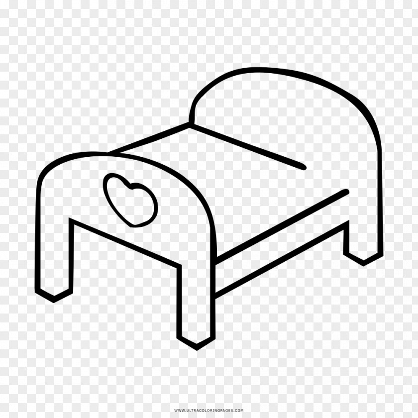 Bed Furniture Drawing Coloring Book PNG