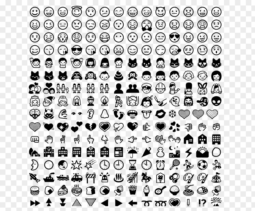 Emoji Emoticon Black And White Smiley Font PNG