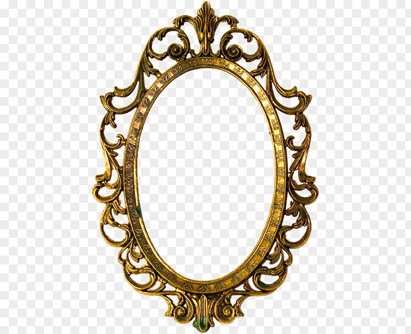 Gold Picture Frames Decorative Arts Oval PNG