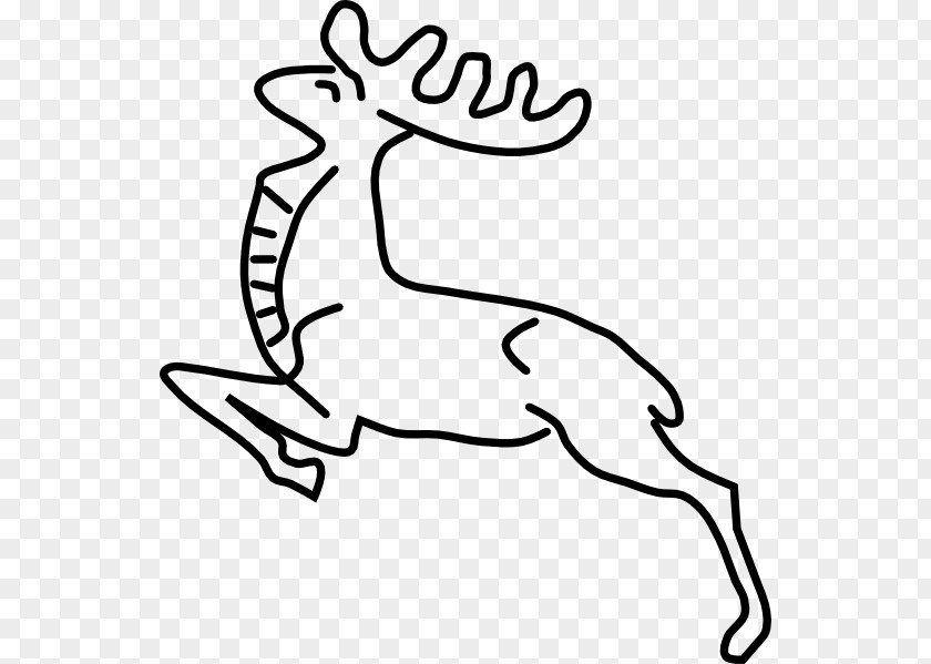 Leaping Deer Drawing Clip Art PNG