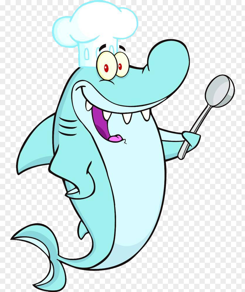 Shark Cartoon Chef Royalty-free Clip Art PNG