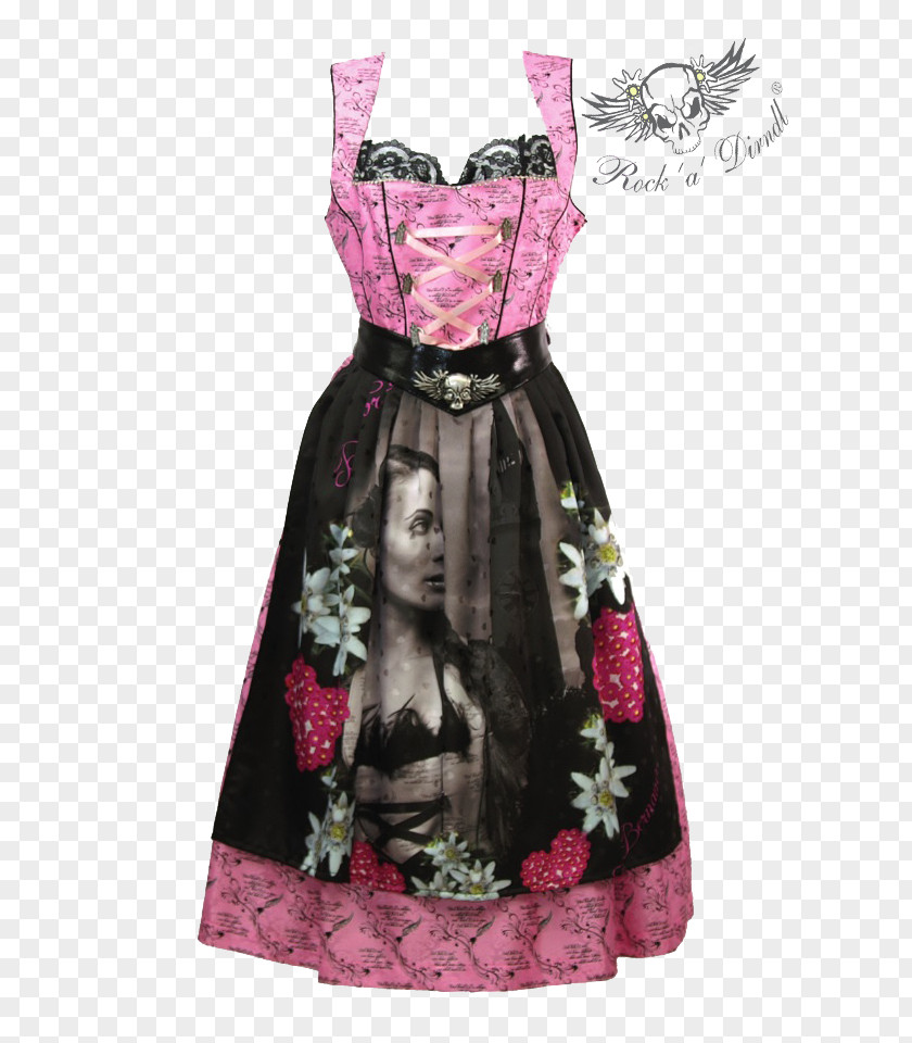 Skull Rock A Dirndl Totenkopf Skirt Dress PNG