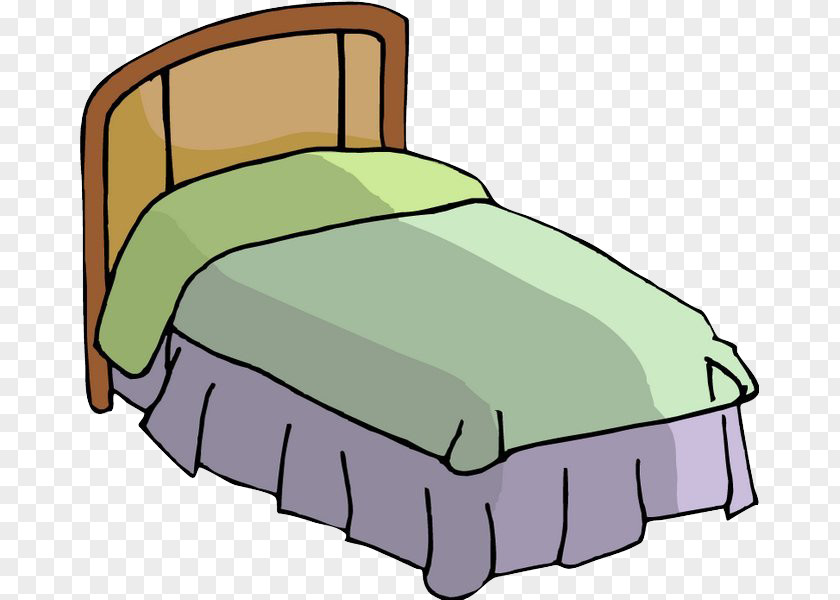 Blue Bed Bedroom Cartoon Household Goods PNG