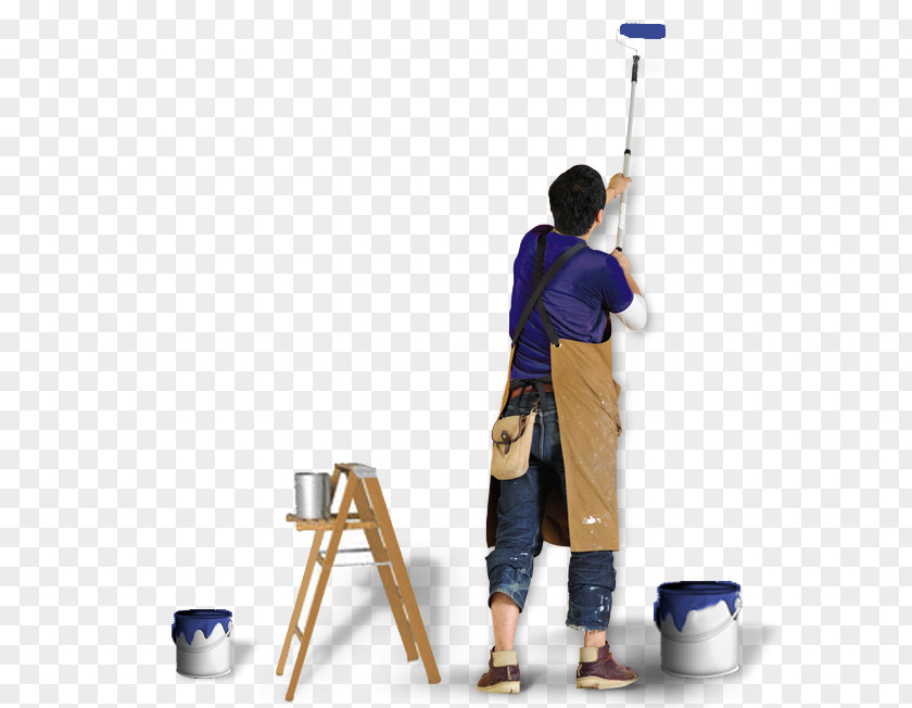Painter Paint Rollers House And Decorator Painting Wall PNG