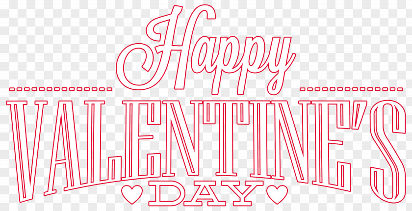 Red And White Happy Valentine's Day PNG Clip Art Image Brand Logo Font Product Pattern PNG