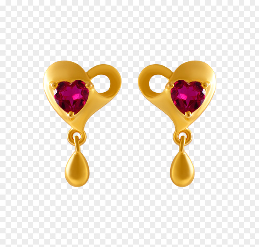 Ruby Earring Jewellery Colored Gold PNG