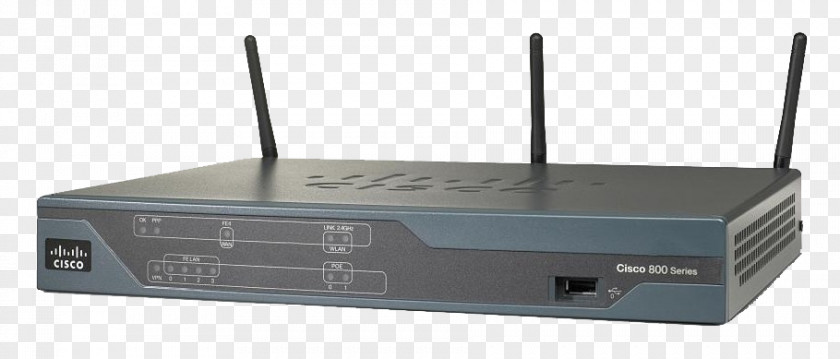 Wireless Router Cisco Systems IEEE 802.11n-2009 881W PNG