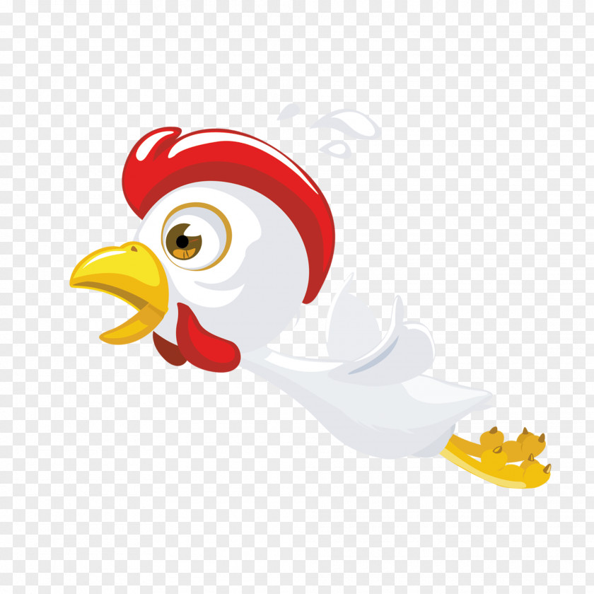 A Flying Chicken Rooster Bird Clip Art PNG