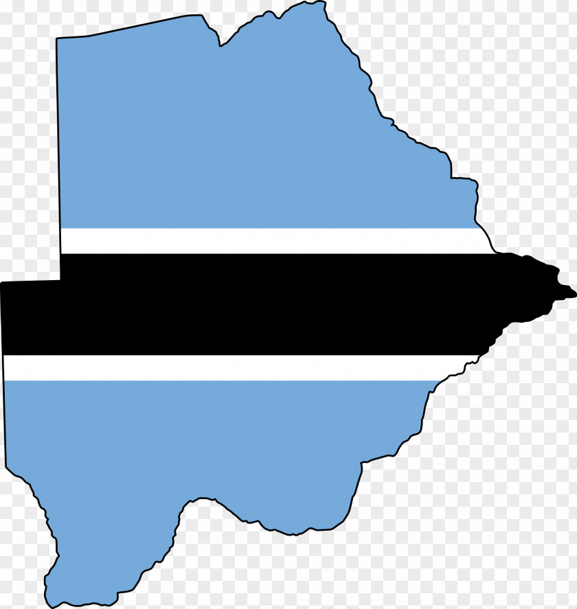 Map Flag Of Botswana National PNG