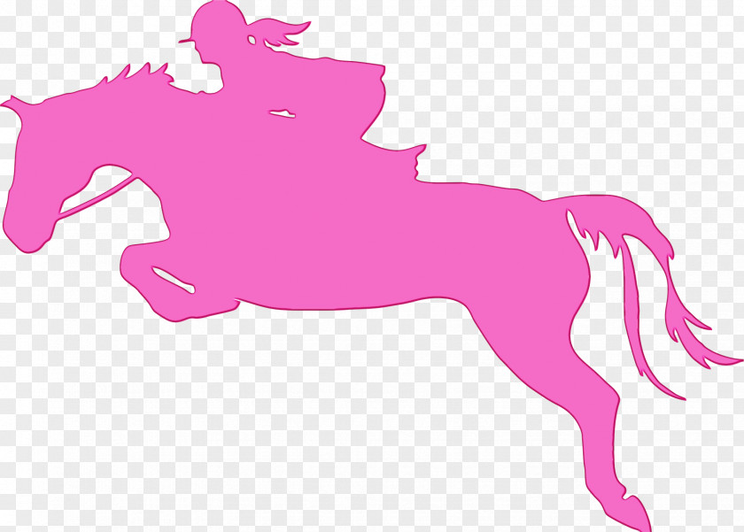 Stallion Equestrian Sport Horse Pink Mane Animal Figure Purple PNG