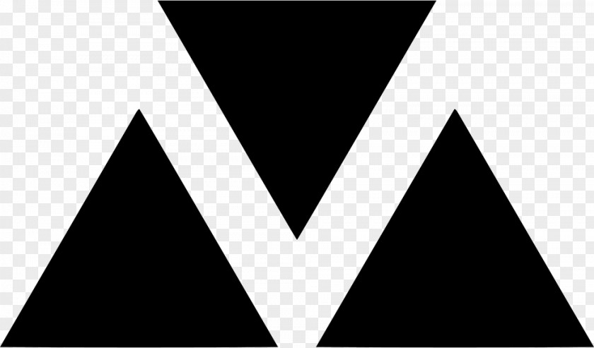 MRight Triangle Svg Logo Font Black & White PNG