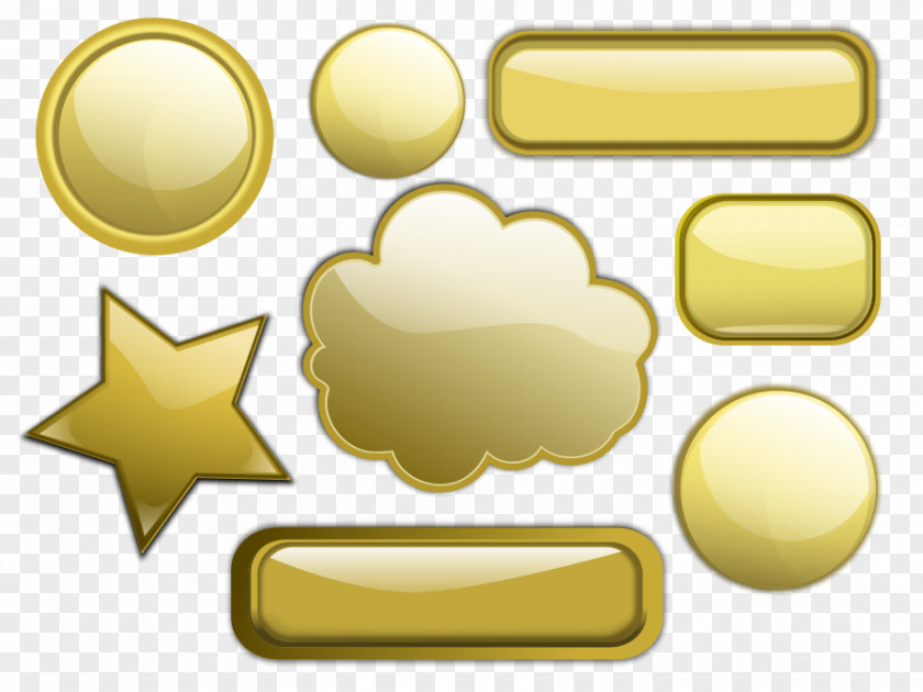 Some Cliparts Gold Button Clip Art PNG