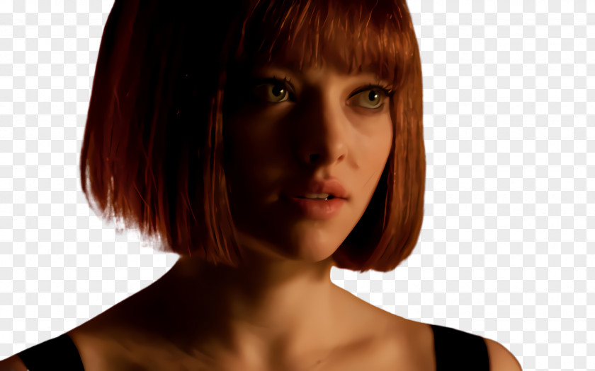 Bob Cut Layered Hair Face Hairstyle Chin Brown PNG