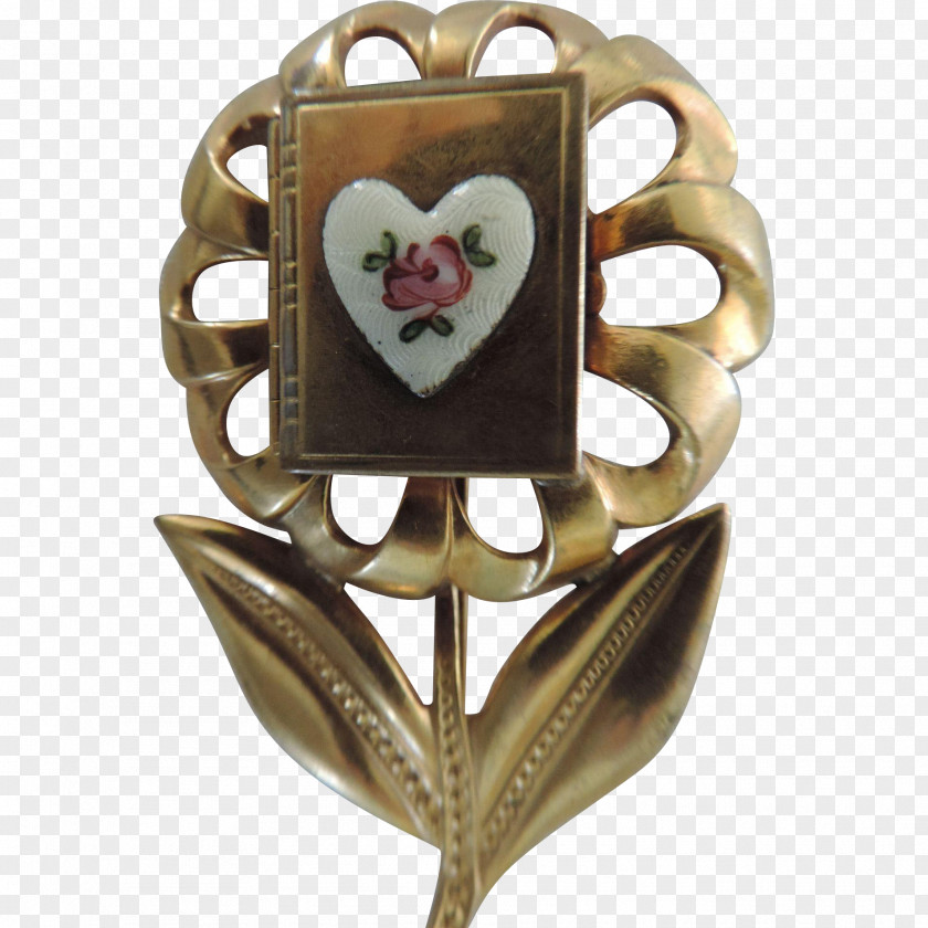 Brooch Brown Heart PNG