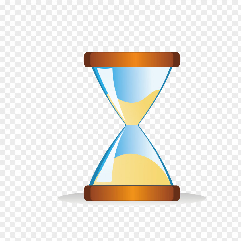 Gray Hourglass Time Clock PNG