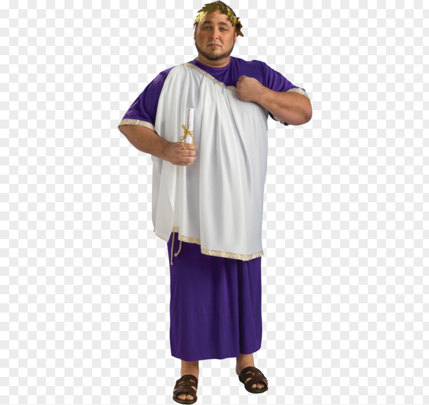 Purple Julius Caesar Robe Ancient Rome Costume Toga PNG