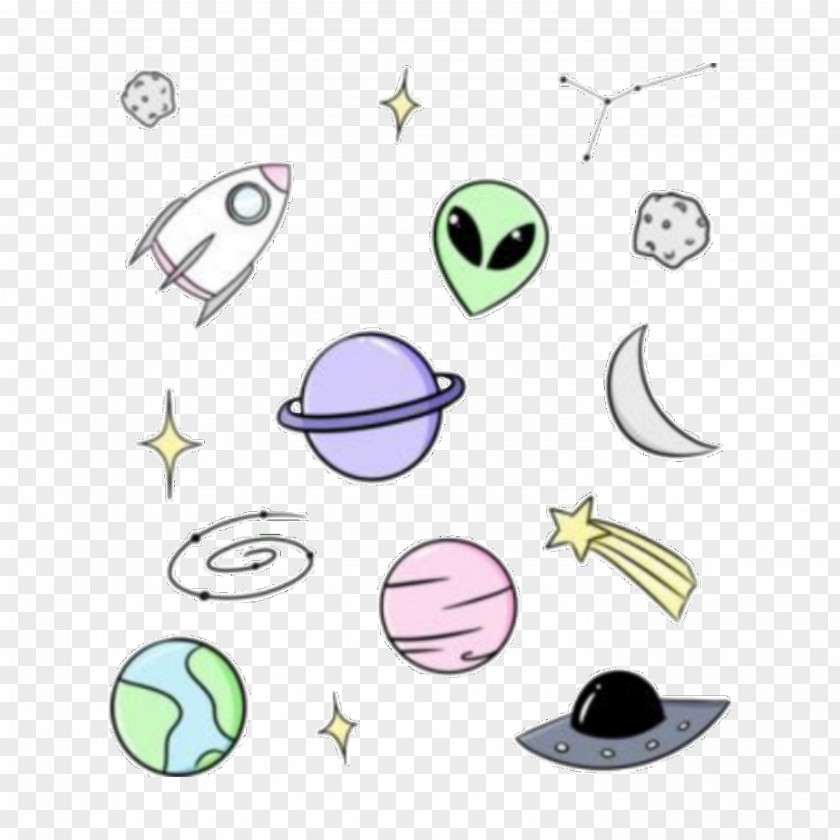 Space Clip Art Galaxy Sticker Aesthetics Design Pastel PNG