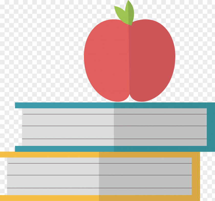 Books And Apple Vector Euclidean PNG