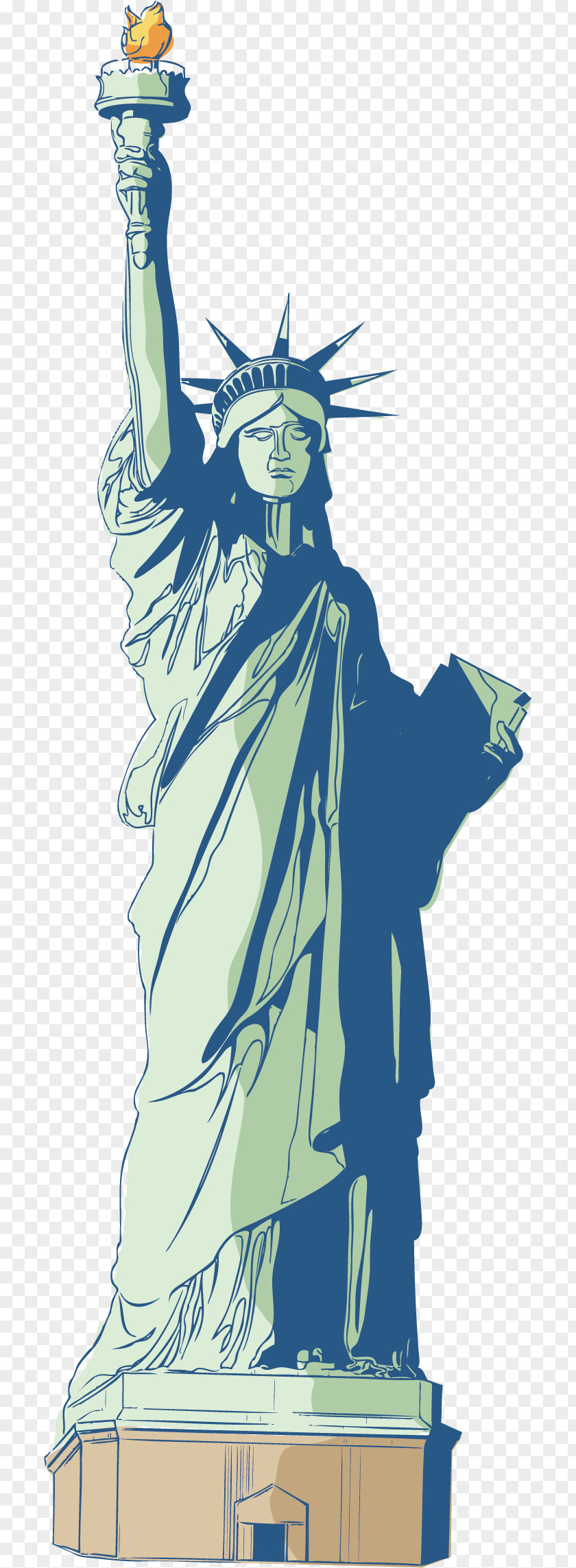Stone Vector Element Statue Of Liberty Drawing Clip Art PNG