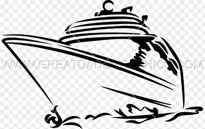 Cruise Ship Black And White Ocean Liner Clip Art PNG