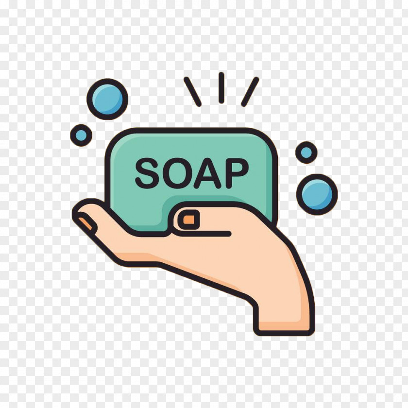Hand-painted Flat Soap Toilet Illustration PNG