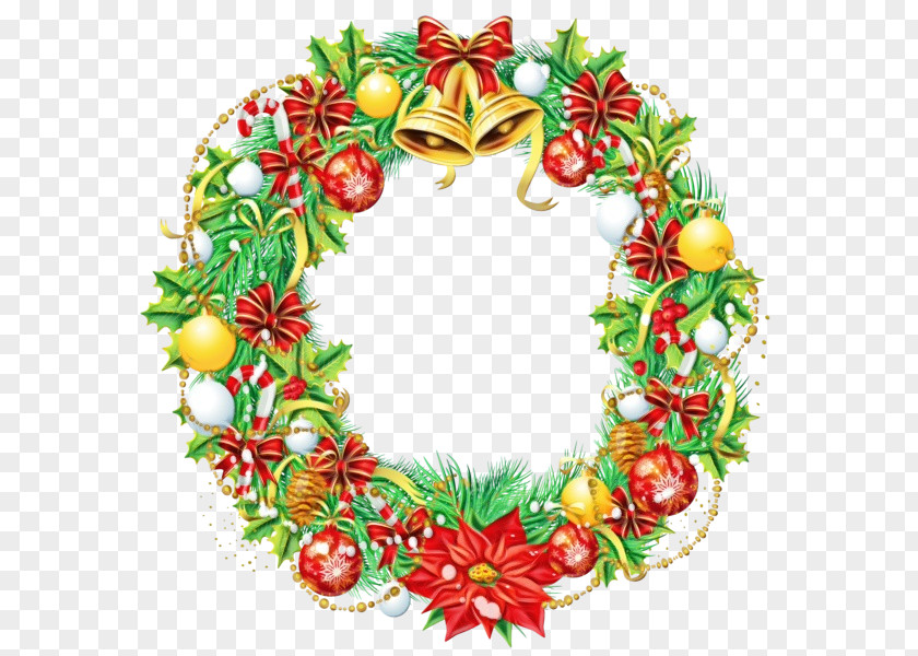 Wreath Christmas Day Clip Art Santa Claus Garland PNG