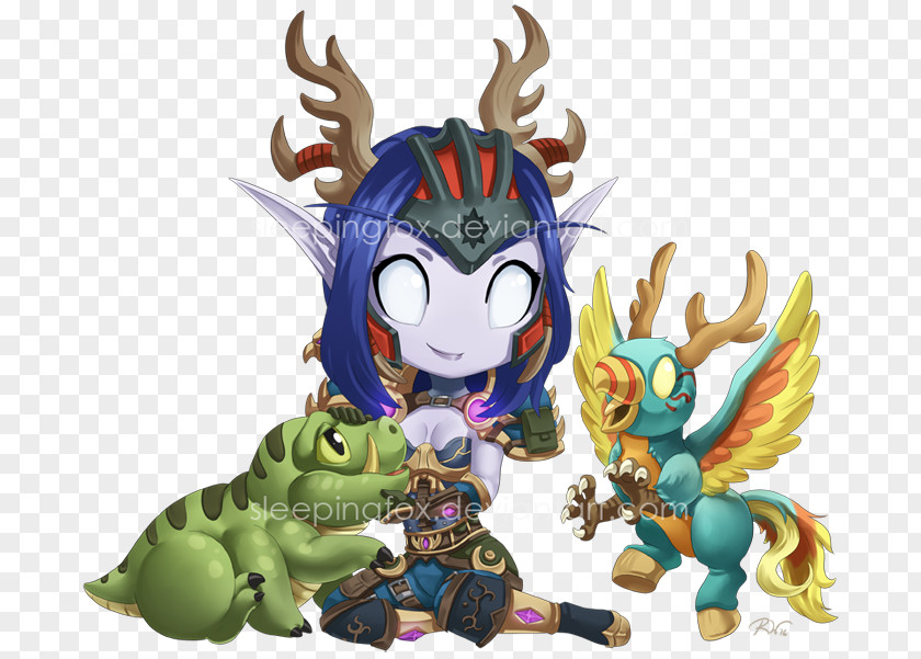 Fox Sleeping World Of Warcraft: Wrath The Lich King Drawing Malfurion Stormrage Tyrande Whisperwind Fan Art PNG