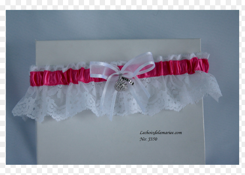 Ribbon White Garter Fuchsia Bride PNG