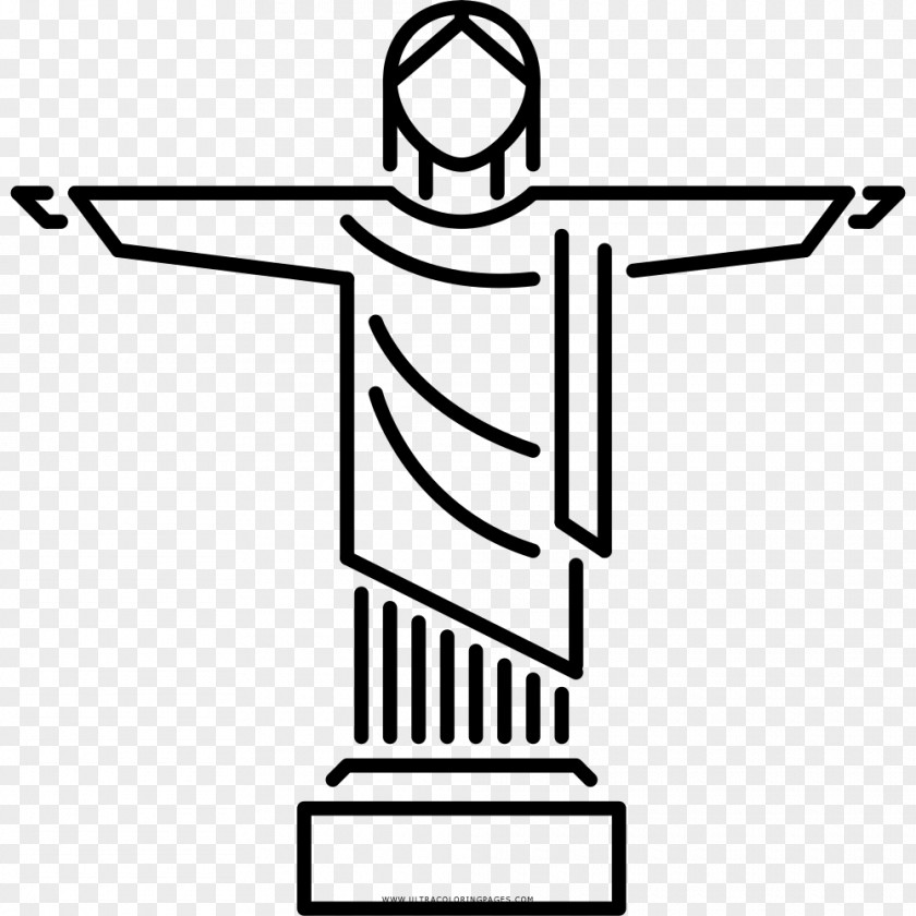 Christ The Redeemer Clipart Drawing Cristo Redentore Coloring Book PNG