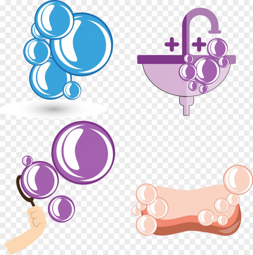 Cute Bath Bubble Vector Foam Bathing Clip Art PNG