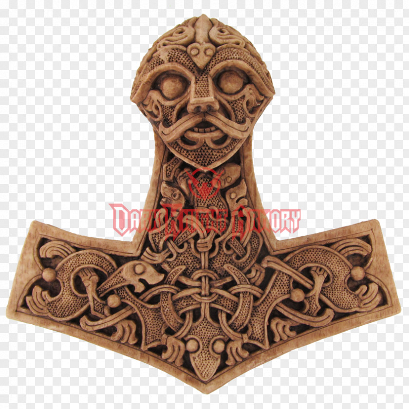 Thor Hammer Of Norse Mythology Mjölnir Wood Carving PNG