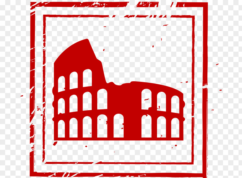 Vector Red Seal Tourism Colosseum Jericoacoara Beach Tourist Attraction Illustration PNG