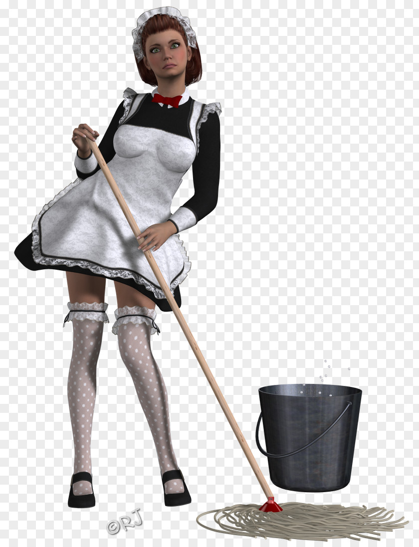 Clean Monday Housekeeper Costume PNG