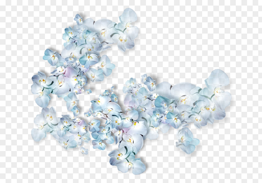 Blue French Hydrangea Petal 装飾花 PNG