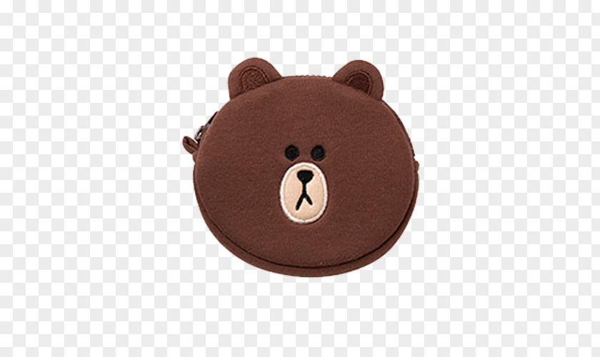 Brown Bear Face Zero Purse Coin Handbag Wallet Clothing Mask PNG