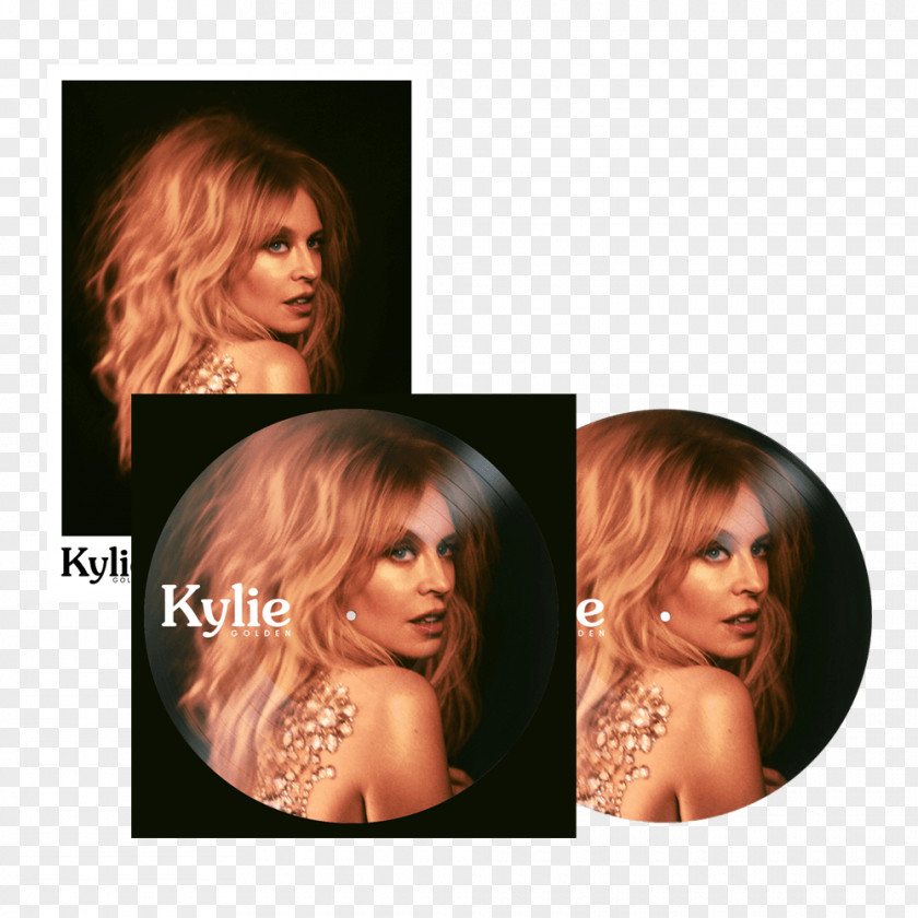 Kylie Minogue Golden Phonograph Record Picture Disc Album PNG