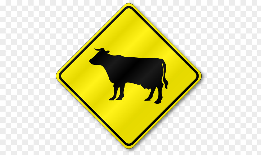Road Cattle Traffic Sign Stock Photography PNG
