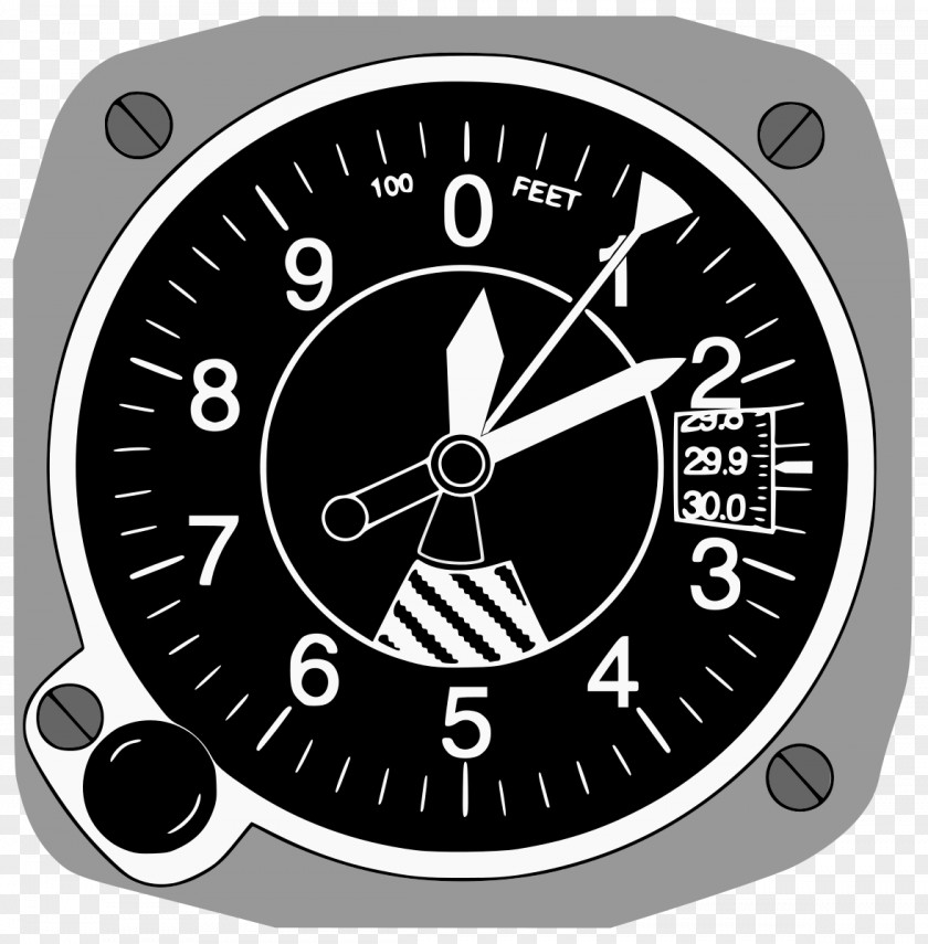 Barometer Airplane Altimeter Altitude Atmospheric Pressure PNG