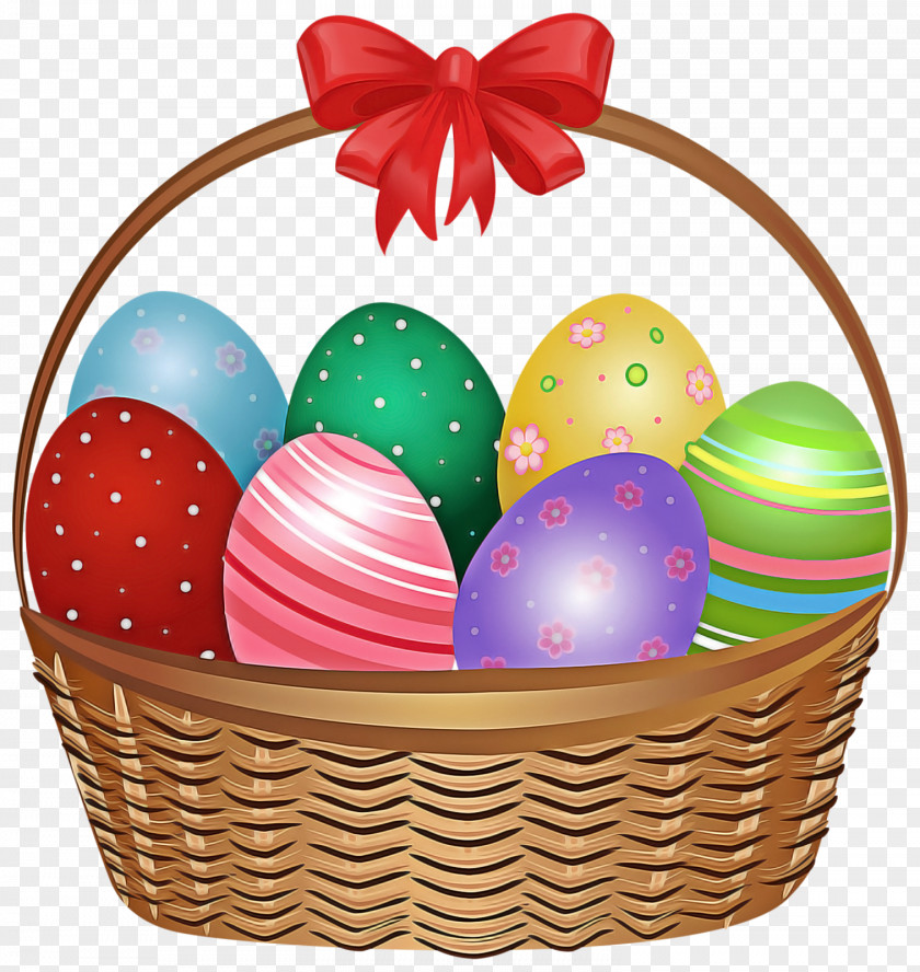 Easter Basket With Eggs Day PNG