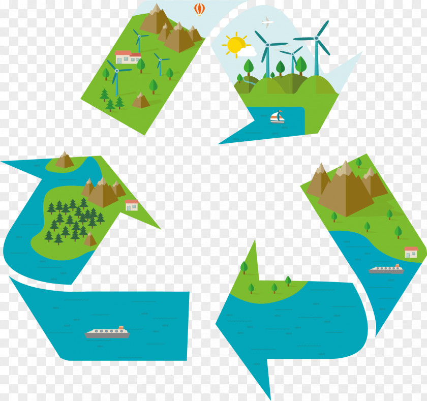 Environmental Cycle Arrow Recycling Symbol Icon PNG