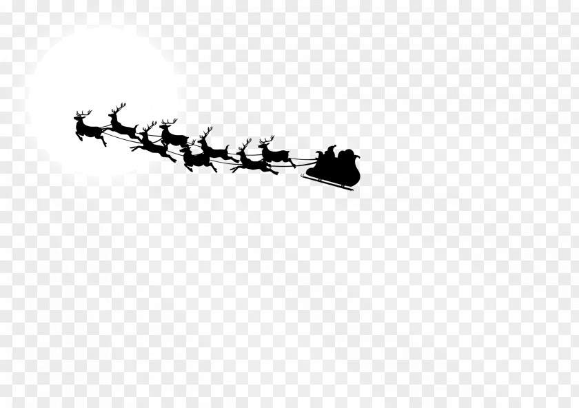 Santa's Sleigh Reindeer Christmas Gratis PNG