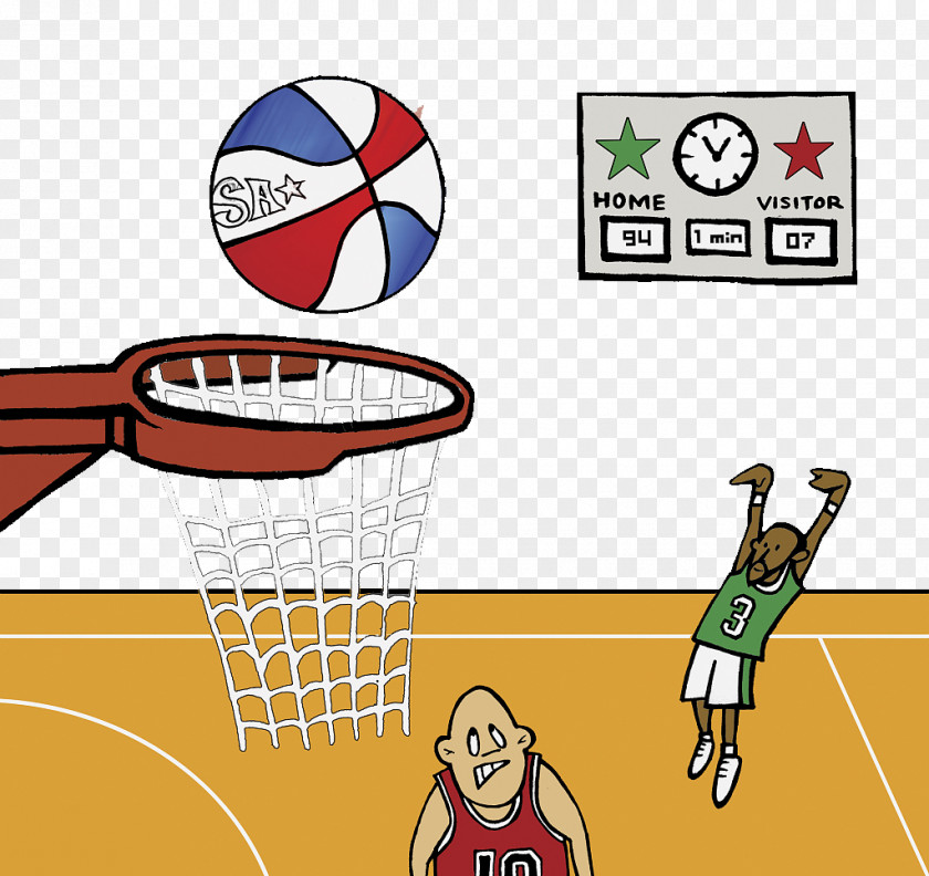 Scoreboard For Cartoon Basketball Game Court Animation Clip Art PNG