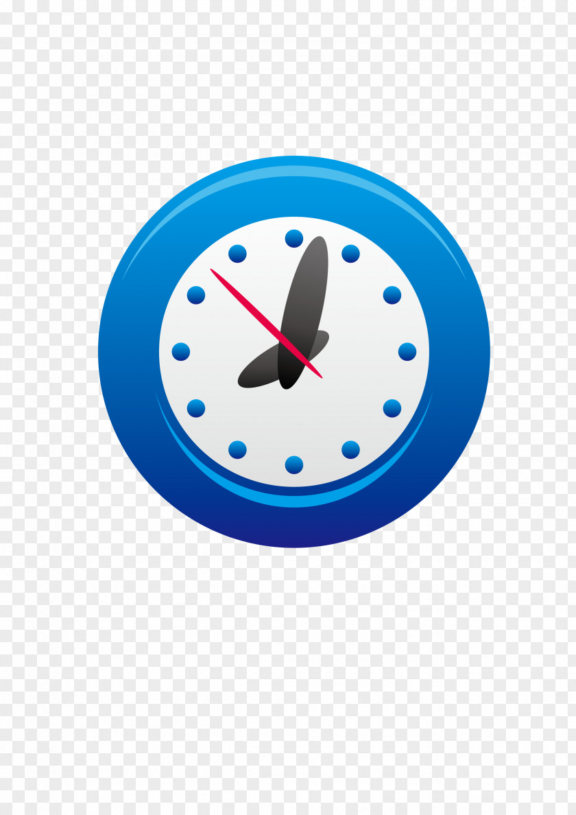 Blue Cartoon Clock Alarm Royalty-free Clip Art PNG