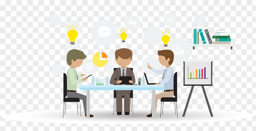 Company Whitecollar Worker Table Cartoon PNG