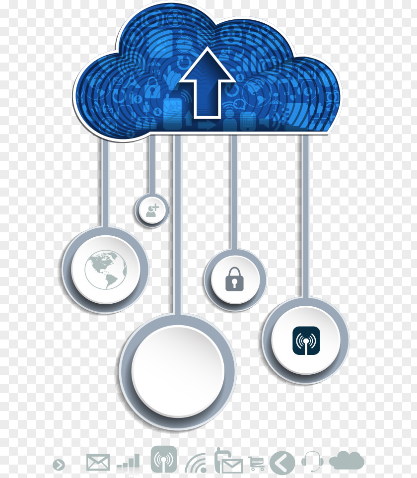 Vector Cartoon Cloud Hosting PNG