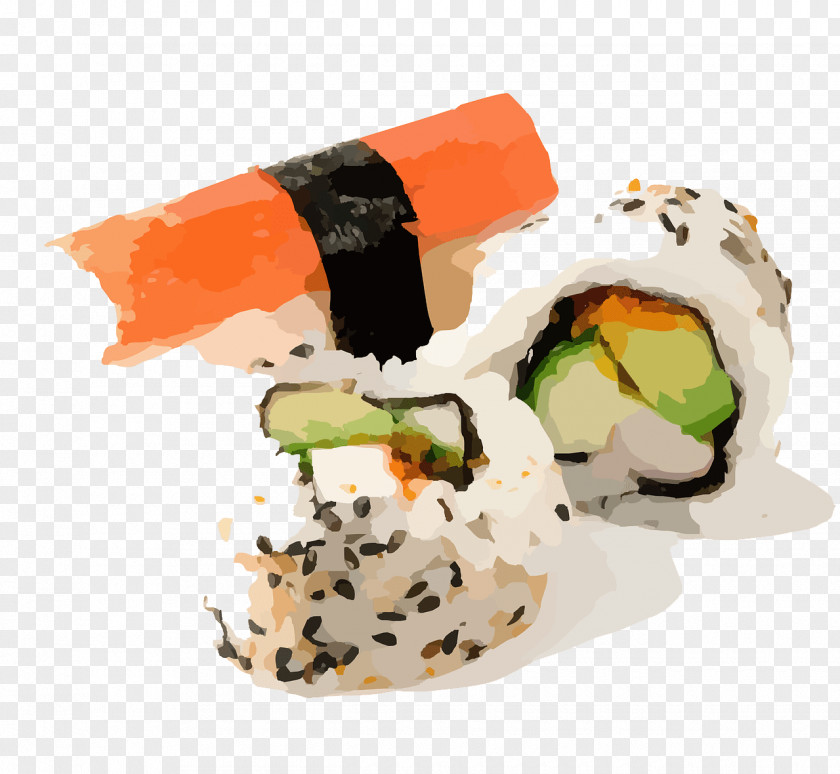 Delicious Sushi Japanese Cuisine California Roll Sashimi Asian PNG