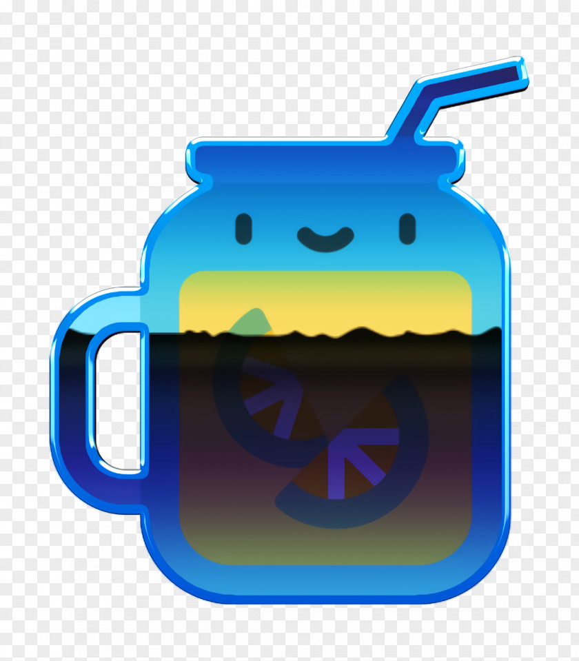 Electric Blue Drinkware Summer Icon Iced Tea Tropical PNG